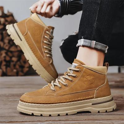 Mode Heren Laarzen Hoge Top Casual Sportschoenen voor Heren Designer Antislip Enkellaarsjes Outdoor Dikke Zool Heren Werkschoenen Nieuw