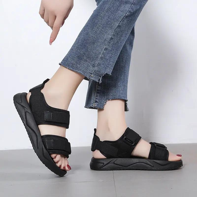 Sports sandals women's ins tide 2025 summer new versatile Velcro flat bottom lightweight casual beach shoes women