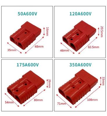 2KS Pro Anderson 50A 120A 175A 350A 600V Zástrčka Kabelový Terminál Bateriový Napájecí Konektor Sada Rychlá Zástrčka Konektor pro Nabíjení Baterie