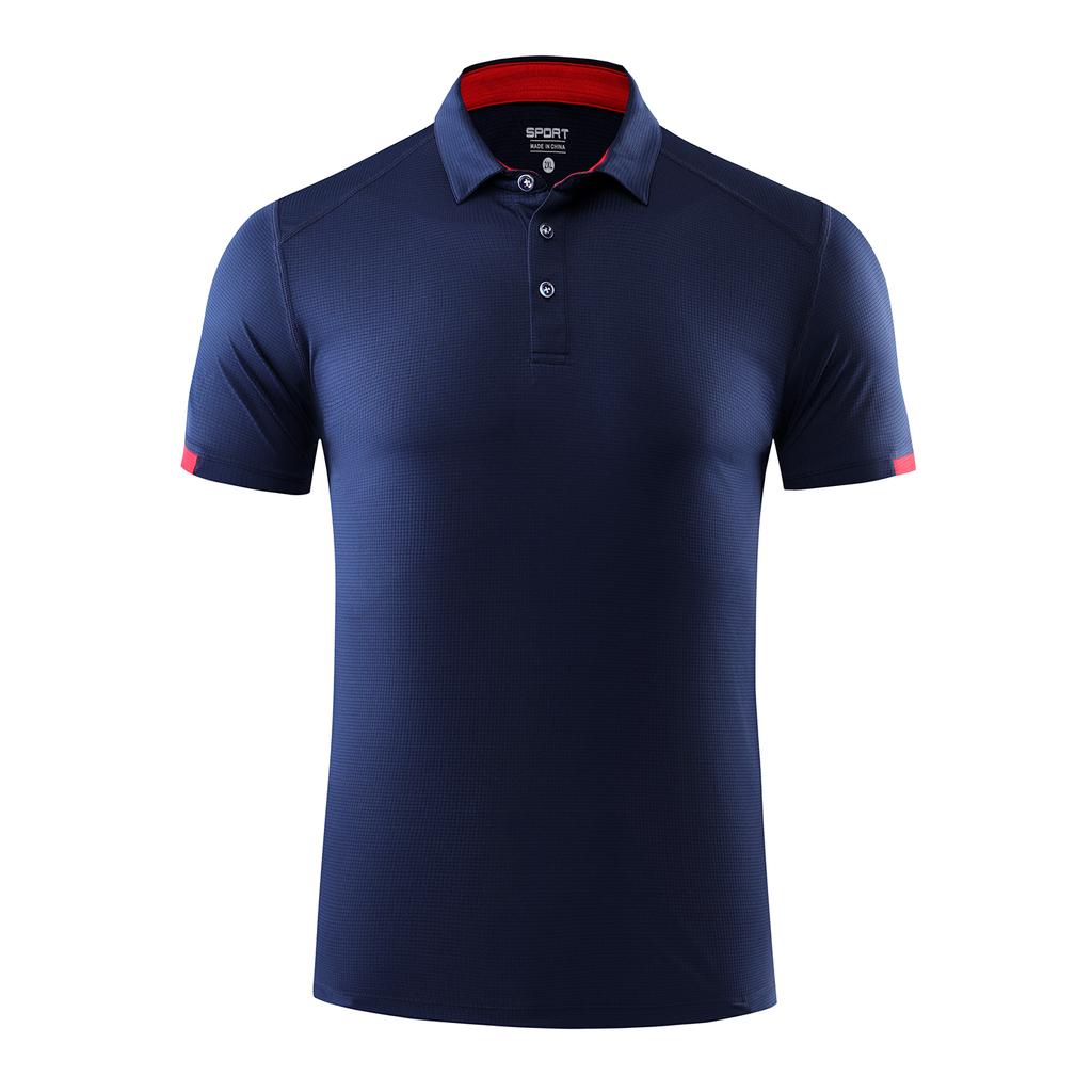 Summer Quick Drying Short Sleeved Polo Shirt Golf Jersey Company Group Breathable Fitness Lapel Sports Sleeved 8-Color Large Top
