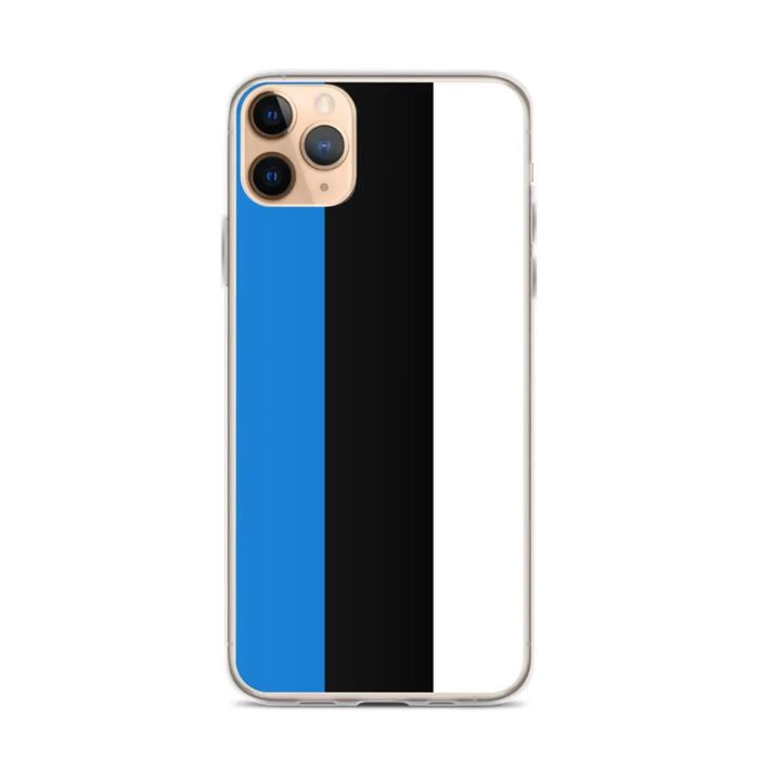 Coque Téléphone - Estônia - iPhone 11 Pro Max - Drapeau - Souple - Multicolore