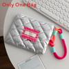 Colorful Stripe Polyester Waterproof Makeup Bag With Zipper Closure For Daily Use