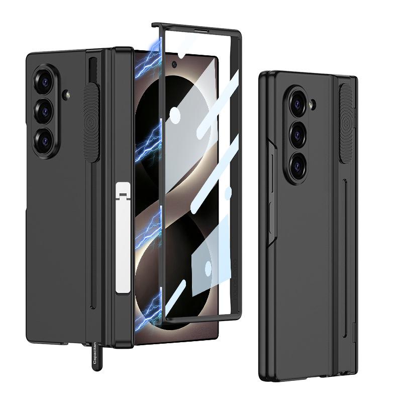 Applicable To Samsung Fold8Ultra Mobile Phone Case Folding Magnetic Hinge All-inclusive Gear Adjustment Integrated Pen Slot