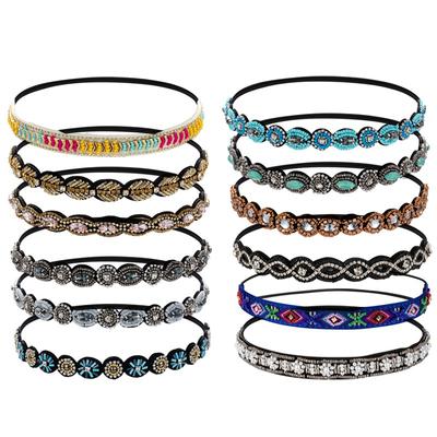 Ethnisch Vintage Böhmisch Perlen Elastisches Stirnband Haarband Haarschmuck