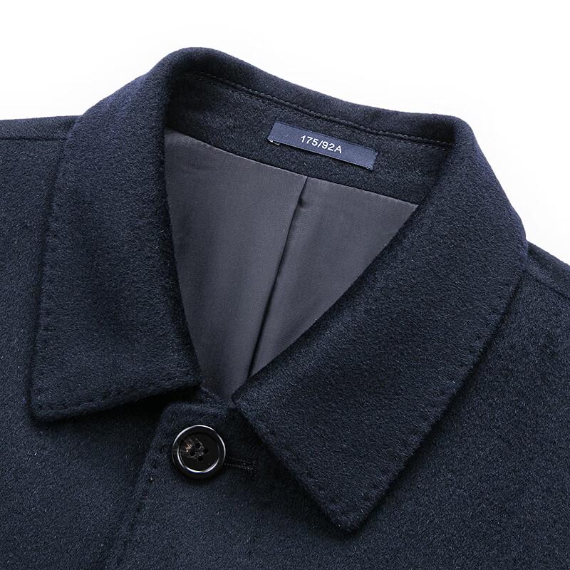 FAPAI Men's Cashmere & Wool Blend Lapel Overcoat