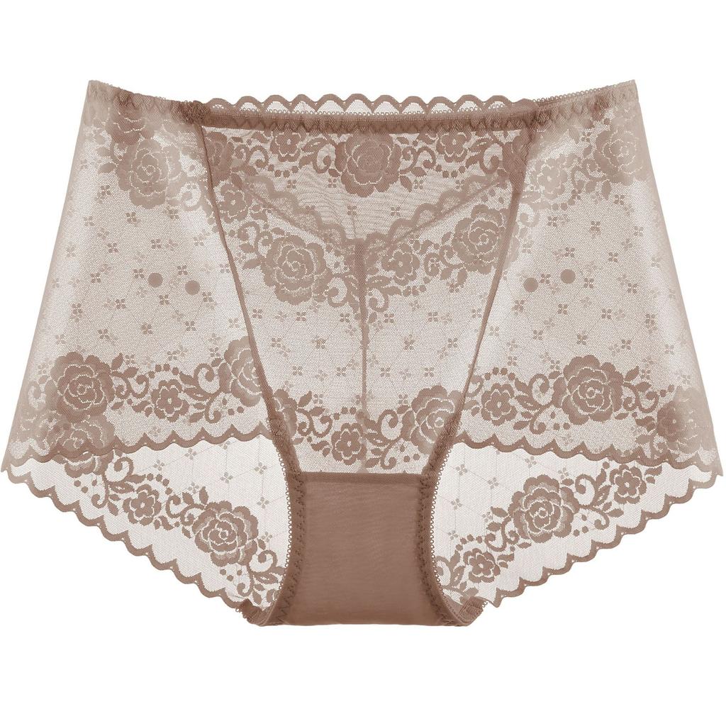 Sexy Women Underwear Lace Mesh Briefs Pure Cotton Crotch Tange Thong Women Lace Panties Underpants