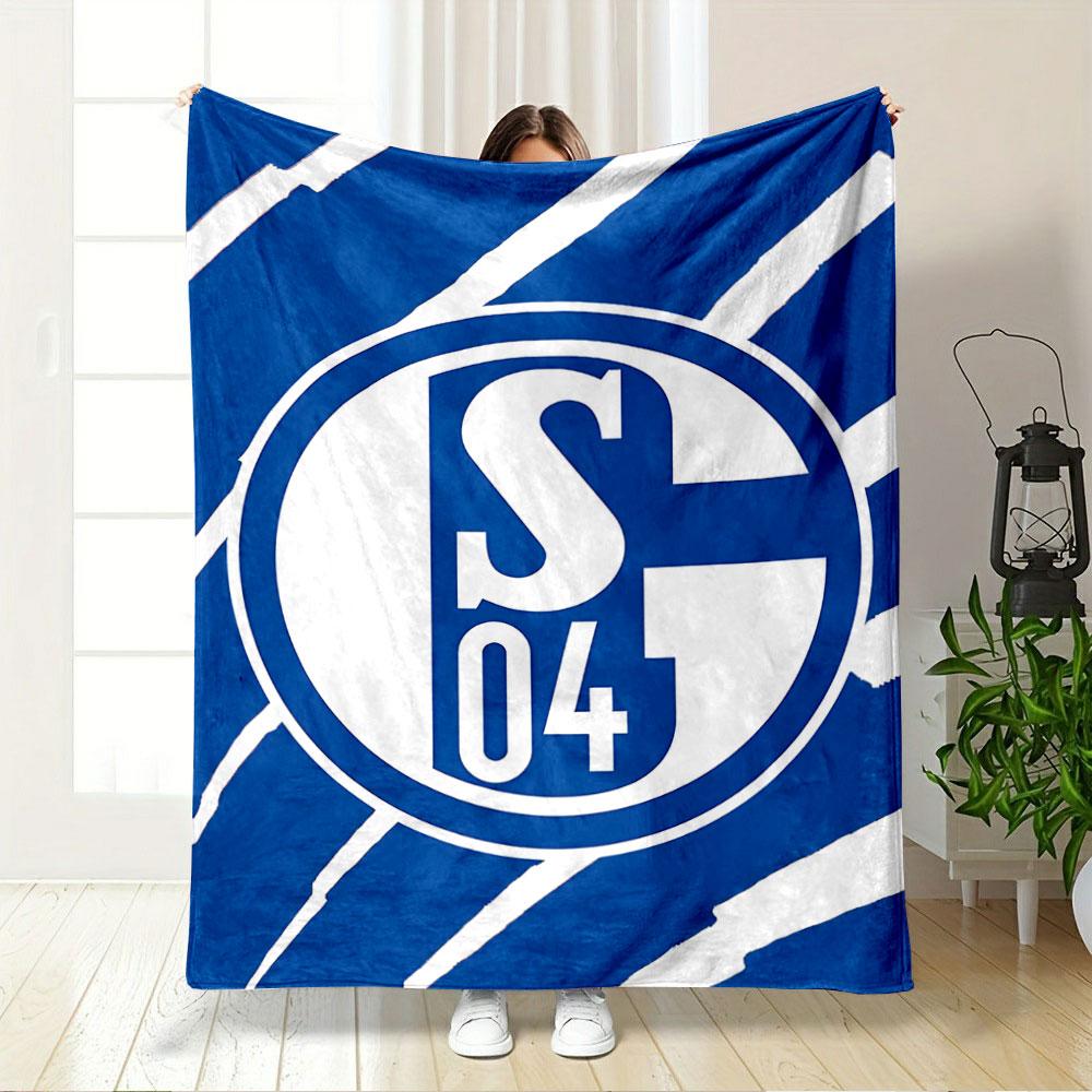 Blue and White SC 04 Logo Blanket for All Seasons Blanket Lunch Break Throw Gift