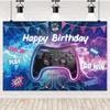Game On Theme Video Gamer Kids Birthday Party Neon Green Gaming Next Level Up Background Baby Shower Decoration Supplies Props