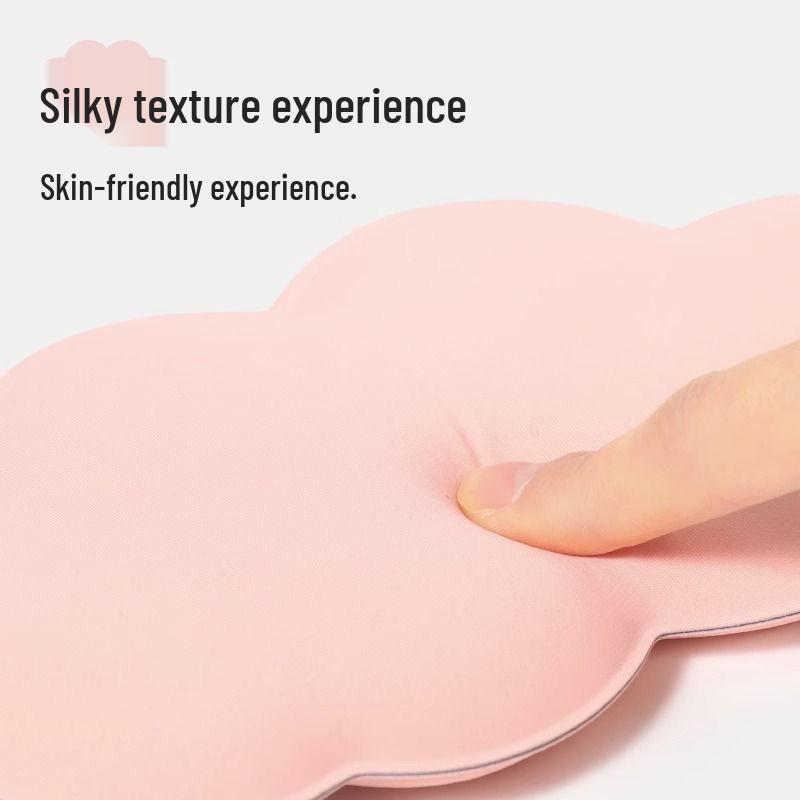 Maska na oczy 3D z jedwabiu lodowego i pianki memory - Wygodna, oddychająca, wolno powracająca do kształtu, pomoc w zasypianiu