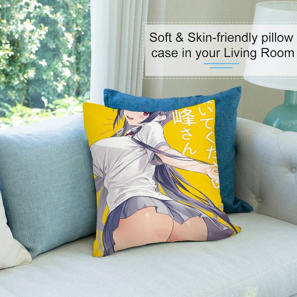 Anime Haite Kudasai Sexy Girl Pillow Case Short Plush Double-sided Print Square Throw Pillow Covers Sofa Home Cushion Decor