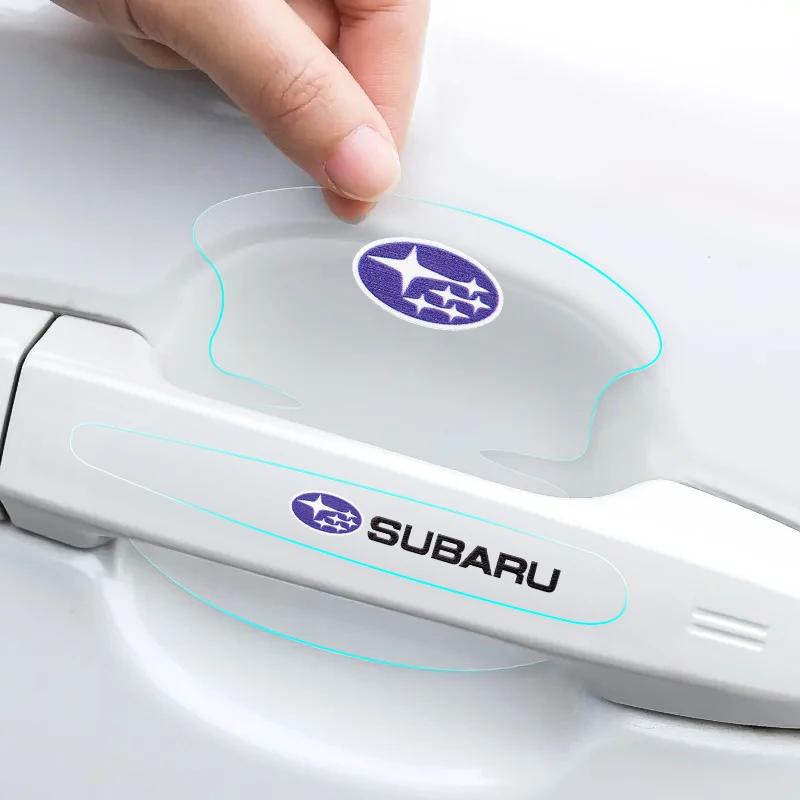 For Subaru Emblem STI Forester XV Outback Impreza Legacy WRX BRZ Tribeca Pvc Car Door Bowl Handle Decoration Stickers Decal Z9