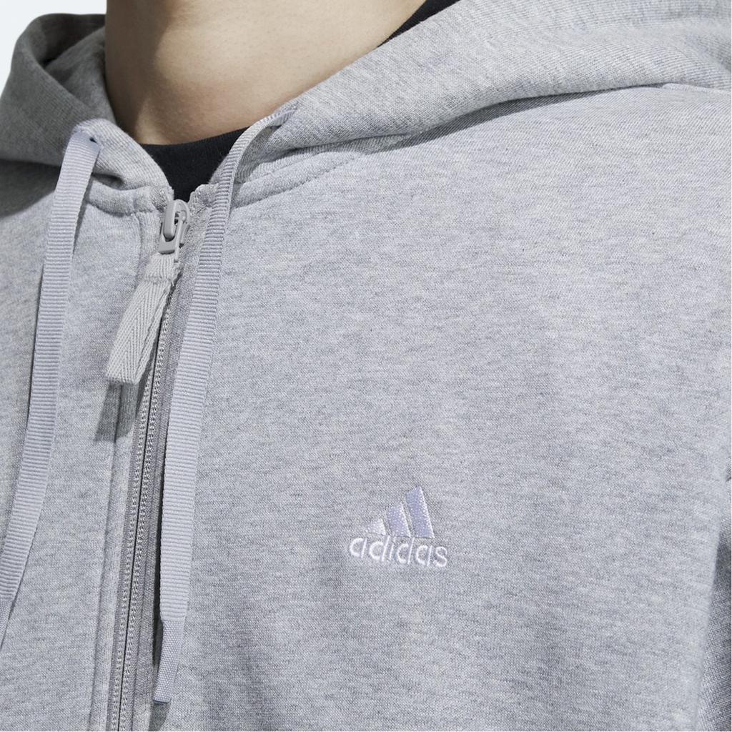 Adidas ZNE Jackets Men's Medium Heather Gray Hooded Fleece Lined Other IV7606