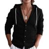 Men’s Long-Sleeved Linen Striped Shirt – New Spring/Autumn Slim-Fit Hooded Casual Shirt for Men