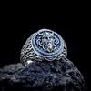 Retro Viking Silver Ring Norse Celtic Warrior Head Men Jewelry