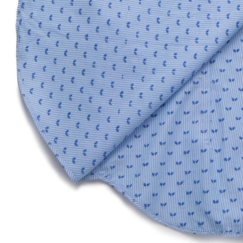 Emporio Armani Ss23 Pattern Printed Single-Breasted Long Sleeve Shirt Men shirts Light-Blue 3R1C86-1K0BZ-F742