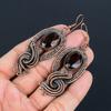 Smokey Topaz Earrings Gemstone Jewelry, 999 Copper Wire Wrapped Handmade Earrings, Latest Design Jewelry
