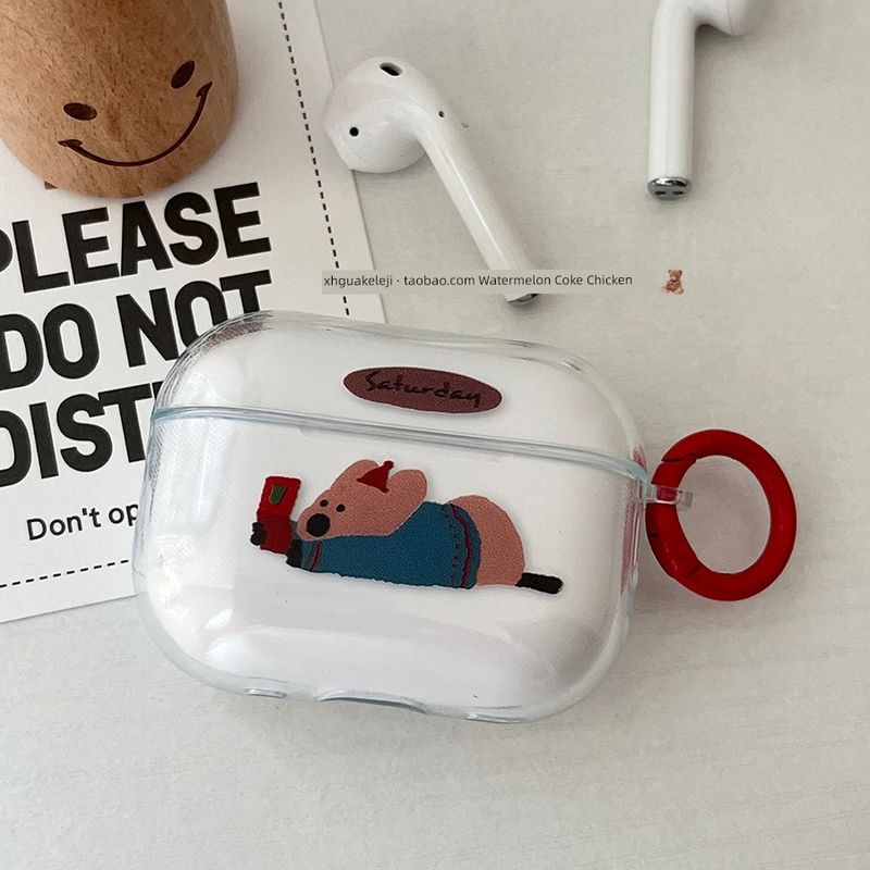 

Airpodspro Second Generation Protective Case 1345 Applicable to Apple Earphone Case 1/2/3/4/5 Wireless Bluetooth New Arrival Creative Transparent Soft Apple AirPods 4 A63 Saturday