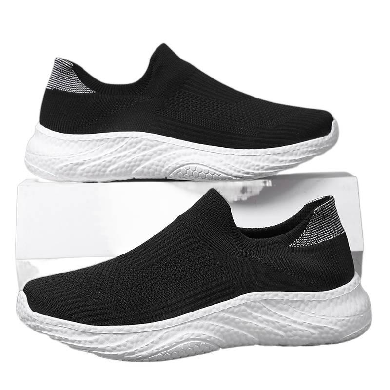 Broken size popcorn fly-woven mesh shoes soft sole light lazy shoes large size