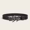Adjustable Skull Wide Waistband Y2K Skeleton Fingers Belt Vintage Black Rivet Belt  Ornament