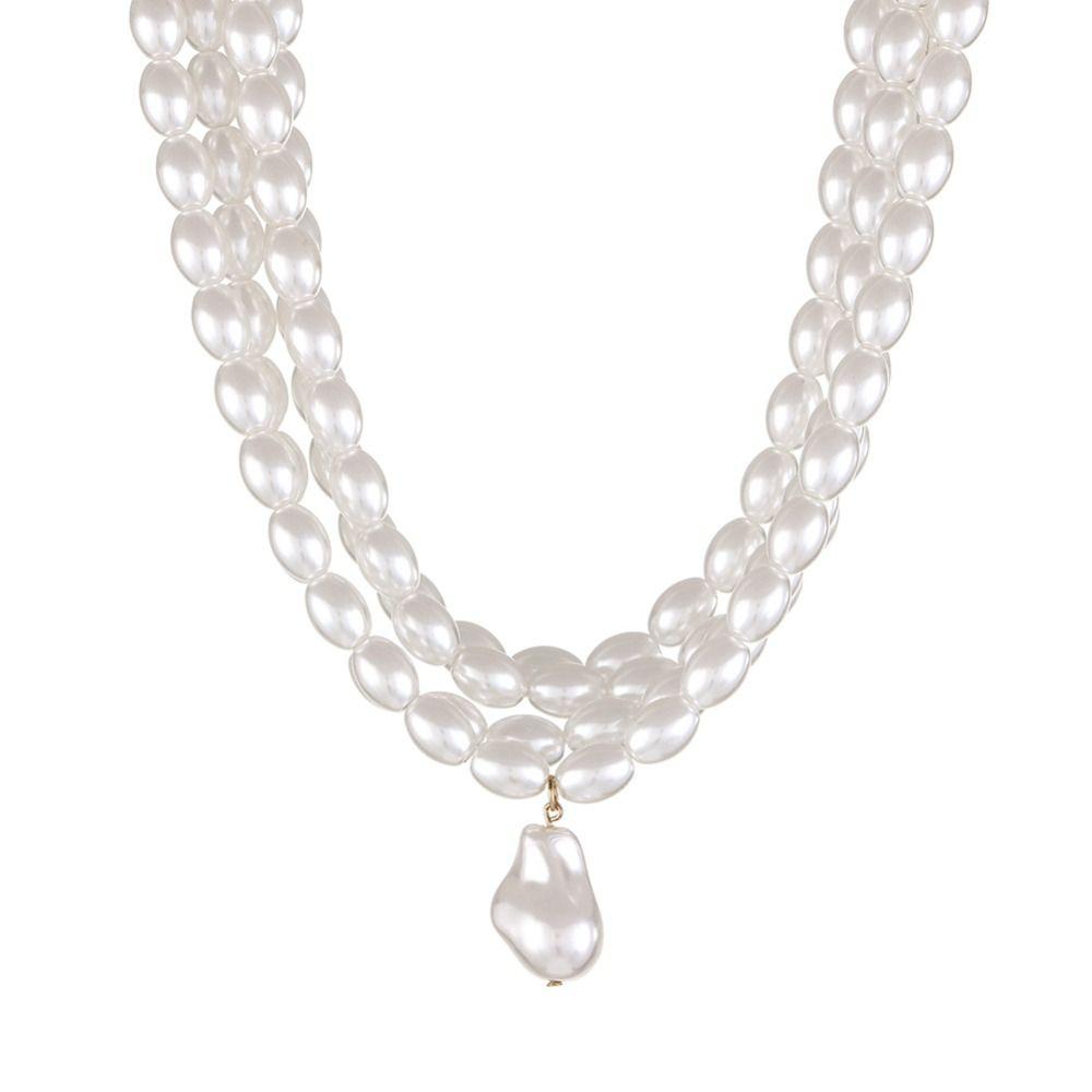 Wedding Pearl Korean Style Choker Women Necklace Jewelry Accessories Irregular Shape Pearls Pendant