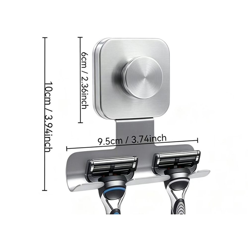 Square Suction Cup Razor Holder Removable Bathroom Shaver Hanger  Bathroom Wall Mount