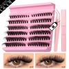 Xiaomi GROINNEYA Eyelash Clusters Kit Lash Clusters Wispy Natural DIY Lashes Clusters with Bottom Waterproof Bond and Seal Tweezers
