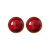 Ancola 2024 Red Retro Oval Pearl Earrings - Autumn & Winter Collection