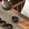 1 Set Of 5 Pcs Ceramic Travel Tea Set Purple Clay Set Include One Pot And Four Cups Express Cup Outdoor Camping Portable Tea Set For Home Restaurant H