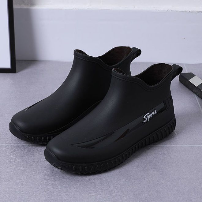 Модные непромокаемые туфли с коротким стволом. Мужская противоскользящая — фото 7