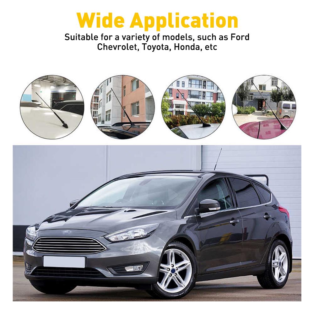 Universal 9inch Antenna Car Replacement Anti Noise Beesting Aerial FM Radio Antenna with Screws For Mazda 3 Opel BMW Seat Suzuki