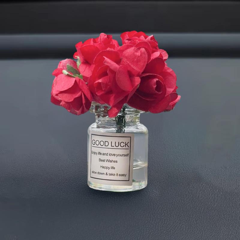 Zarte Miniatur-Topfblumen Verschiedene Farben Armaturenbrettbegrünung Tischfiguren für DIY-Bastelarbeiten Heimschmuck