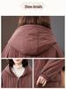 Women's 2024 Winter Fleece-Lined Thick Cotton Coat - Plus Size, Casual, Loose-Fit, Middle-Aged Style.