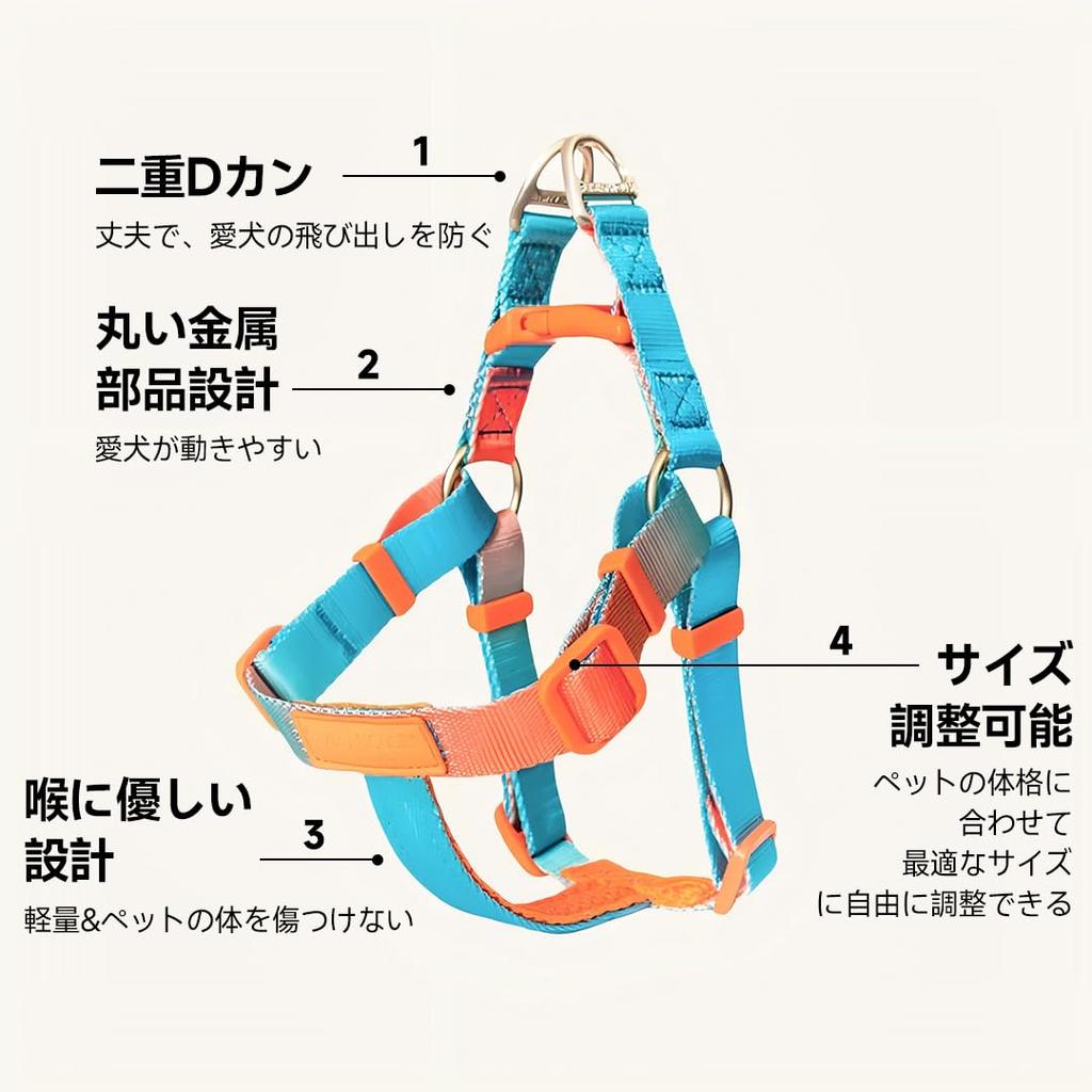 Dog Harness for Small Easy To Put On and Take Safe for Size S Circumference Dogs, Adjustable, Off, Lightweight, Comfortable, Durable, Anti-Pulling,