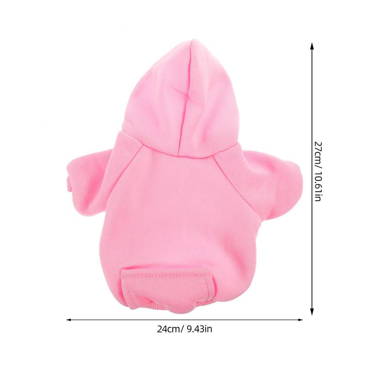 Dog Hoodie Winter Hoodie Hat Pocket Fashion Warm Clothes Small Dogs Cartoon Sweatshirt Comfortable Dog Clothes Outdoor Running