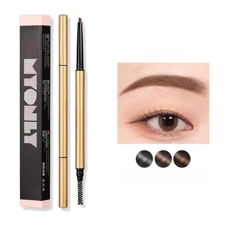 Dřevěná tužka na obočí se štětcem Dlouhotrvající obočí Korejské ženy Kosmetický nástroj Tužka na líčení očí Tužka na obočí Kosmetika