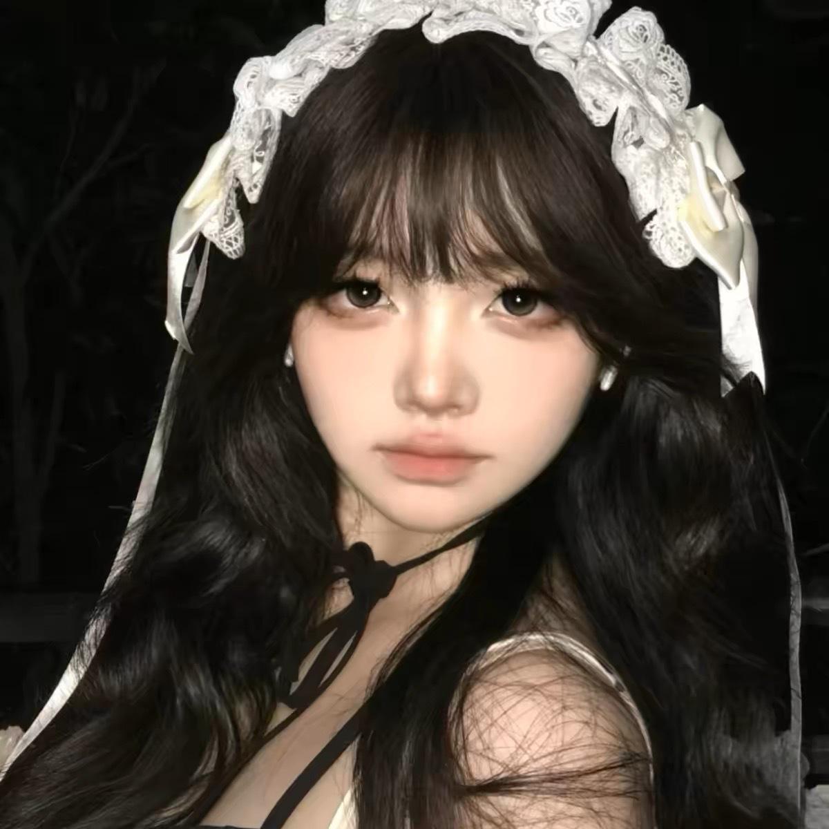 Элегантная белая кружевная повязка на голову с бантом - Французский ретро стиль Лолита