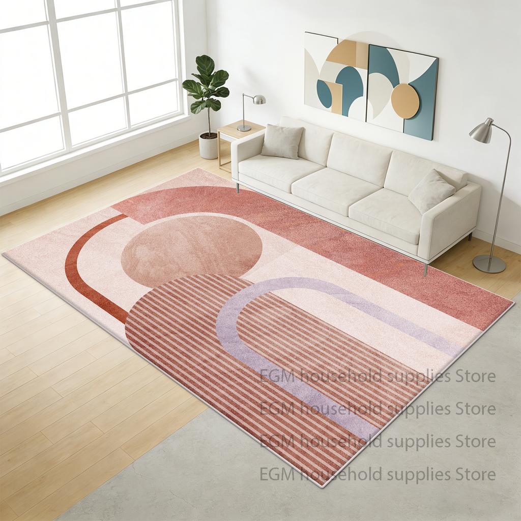 Geometric Carpets Modern Living Room Decor Lounge Bedroom Study Floor Mat Bedside Large Size Easy Cleaning Soft Rugs Non-slip