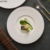 White Ceramic Dining Plate Western Steak Plates Pasta Dish Dim Sum Dish Sashimi Plate Fruit Salad Bowl Dessert Plates Snack Bowl