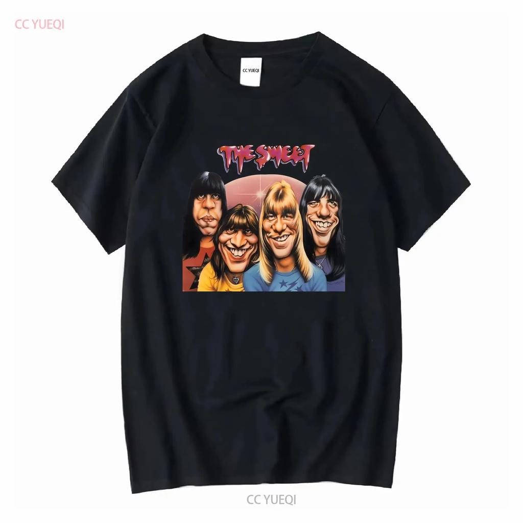 Cotton T Shirt The Sweet Fanny Adams Album Brian Connolly Steve Priest Vintage Washed Top For Everyday Wear Stretched Slightly