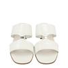 Salvatore Ferragamo Tot 55 Patent Leather Sandals White