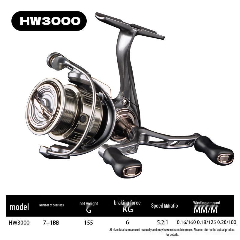 

DEUKIO Lightweight Double Rocker Arm Spinning Fishing Reel