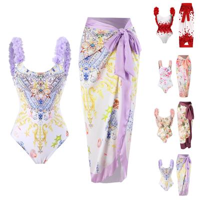 Maiô feminino de uma peça, biquíni, moda praia, flor, pétala, barriga, sombra, costas nuas, maiô de duas peças