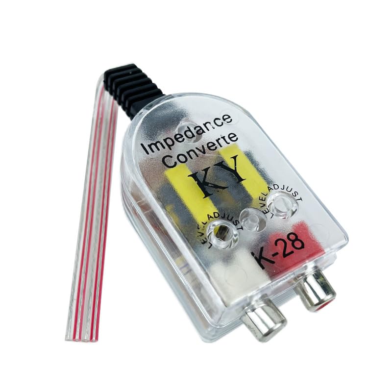2 шт. Автомобильный аудиоконвертер высокого уровня в низкий K-28 RCA Преобразователи импеданса линейного уровня Адаптер выходного сигнала по сечению провода для автомобильной стереосистемы, головного устройства, сабвуфера