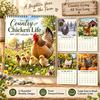 Farm Life Theme Calendar 2027 Country Chicken Wall Calendar, 12-Month Planner with Spiral Hens Chicks Binding, Thick Paper Academic Year for