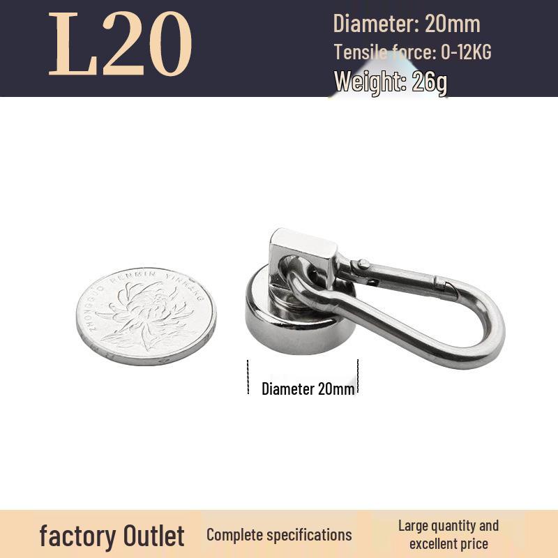 Neodymium Magnetic Carabiner: Outdoor Camping Multifunctional Quick Release & Portable Hanging Buckle.