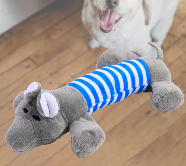 Striped Dog Toy for Teething Training - Interactive Puppy Toy One Size