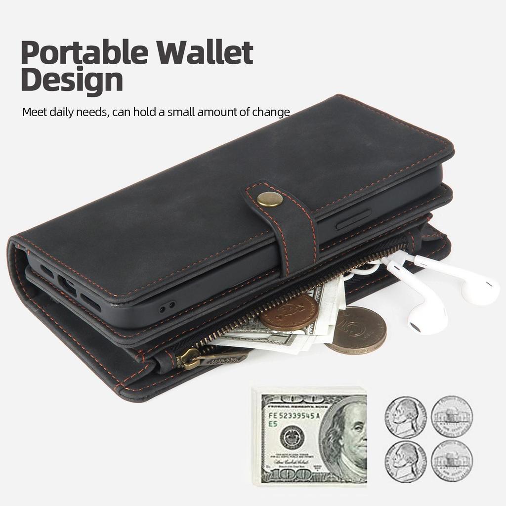 iPhone 17 Multi-functional Leather Wallet Case