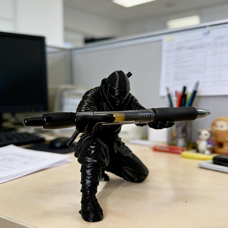 

1/2 Pack Can Accommodate Ballpoint Pens, Fountain Pens, Pencils, and Various Stationery Items. the Ninja-Style Pen Holder Is Unique, Cool, an