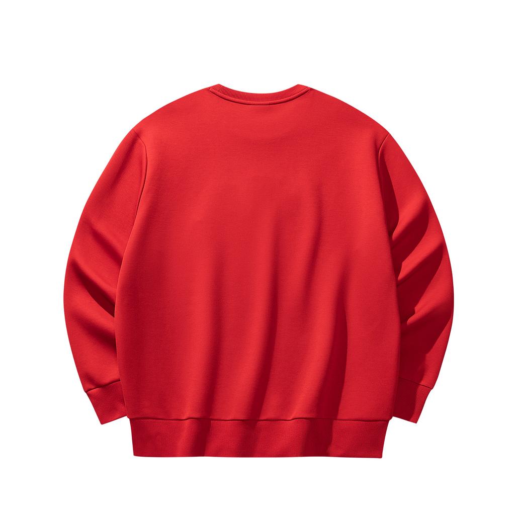 Anta Good Things Happen Letter Logo Print Round Neck Pullover Long Sleeve Sweatshirt Men sweatshirt 152618706S-4