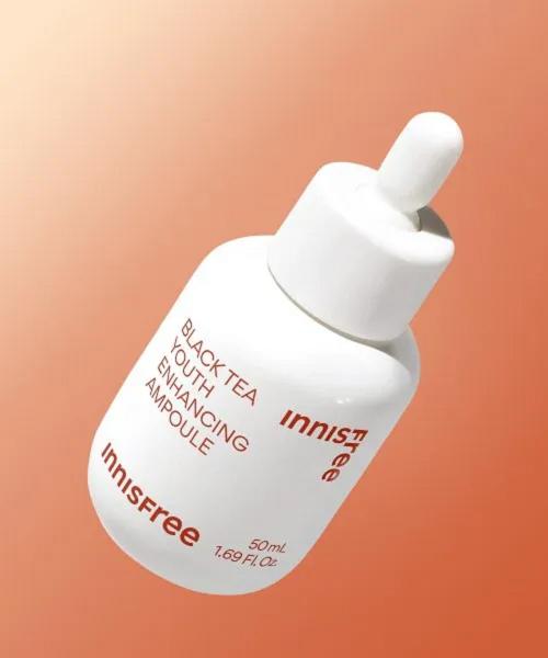 Innisfree Black Tea Youth Enhancing Ampoule (Jumbo Size) 50ml FREE